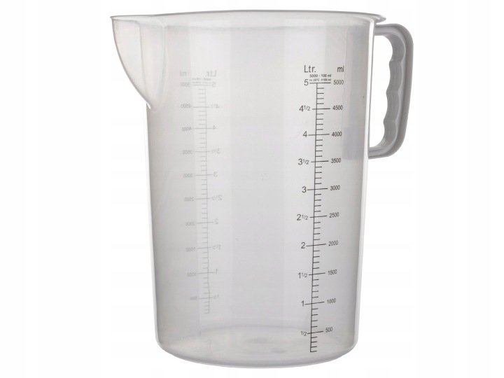 Naczynie pomiarowe miarka kubek z uchwytem 5000ml
