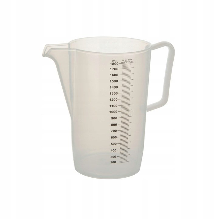 Naczynie pomiarowe miarka z uchwytem 1800ml kubek kalibracyjny pomiarowy