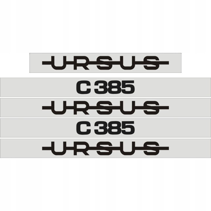 Naklejki napisy komplet na maskę URSUS C-385 C385 naklejka napis zestaw