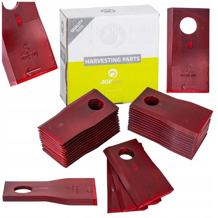 Nożyk nóż kosiarki prawy KRONE 96x50x4mm fi 19mm 146691 AGV 25szt.