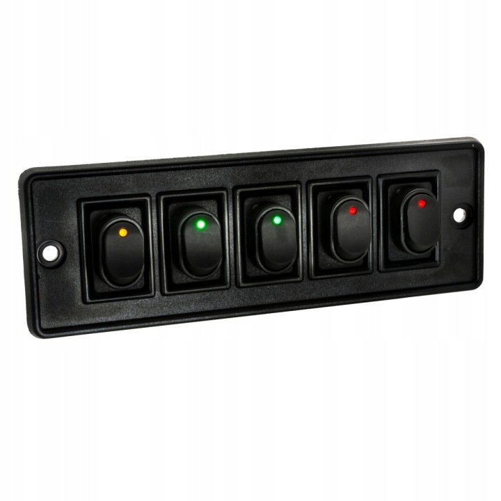 Panel przełączników 5 krotny z przełącznikami led