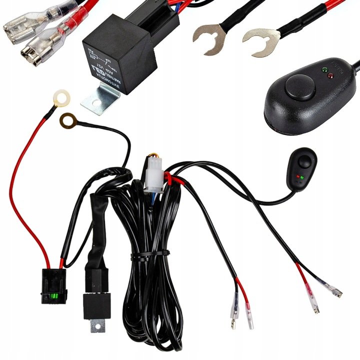 Przewód kabel 3m wiązka do lamp roboczych LED ciągnika Ursus C-360 włącznik