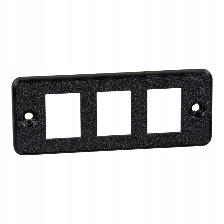 Ramka-mocujaca-panel-125x50mm-na-3-przelaczniki-otwory-22x29mm-tworzywo Ramka mocująca panel 125x50mm na 3 przełączniki, otwory 22x29mm tworzywo