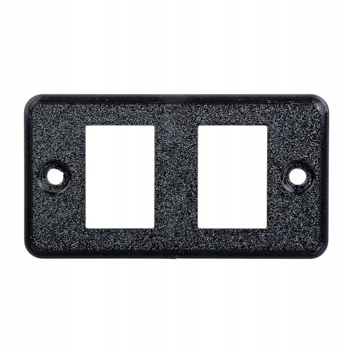 Ramka montażowa panel włącznika 22x33mm plastik na śruby podwójna