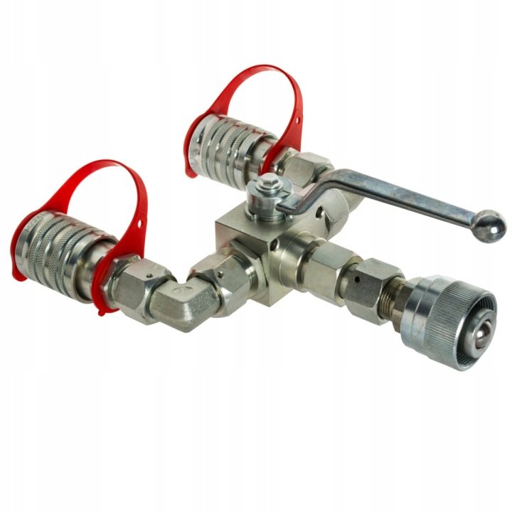 Rozdzielacz gniazda hydraulicznego ze starego typu na 2x EURO trójnik 3/2