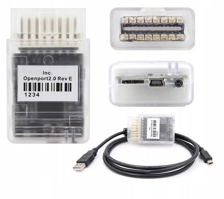 SAMOCHODOWE-ZLACZE-OBD2-CAN-2-0-OPENPORT-USB-2-0 Wtyczka OBD2 do strojenia chipów ECU OpenPort USB 2.0