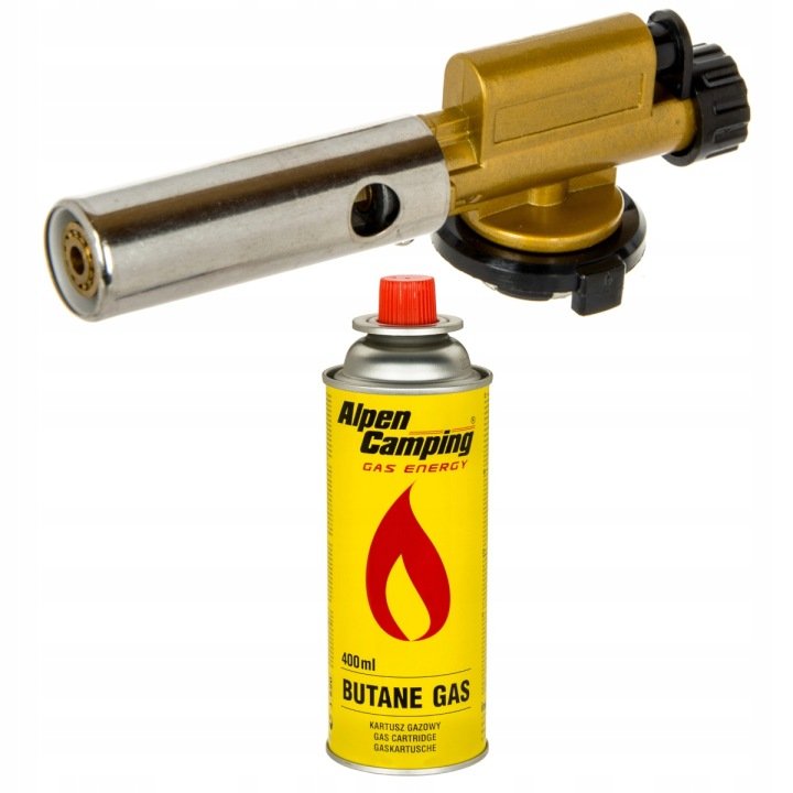 SUPER Palnik gazowy do lutowania opalania + Gaz 227g/400ml lutlampa