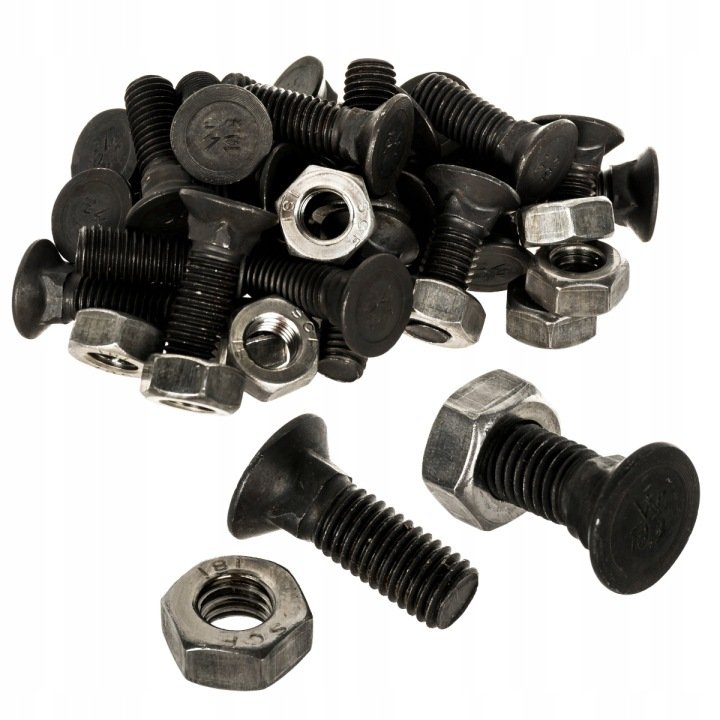 Śruba płużna M10x30 DIN 608 10.9 z nakrętką 25szt.