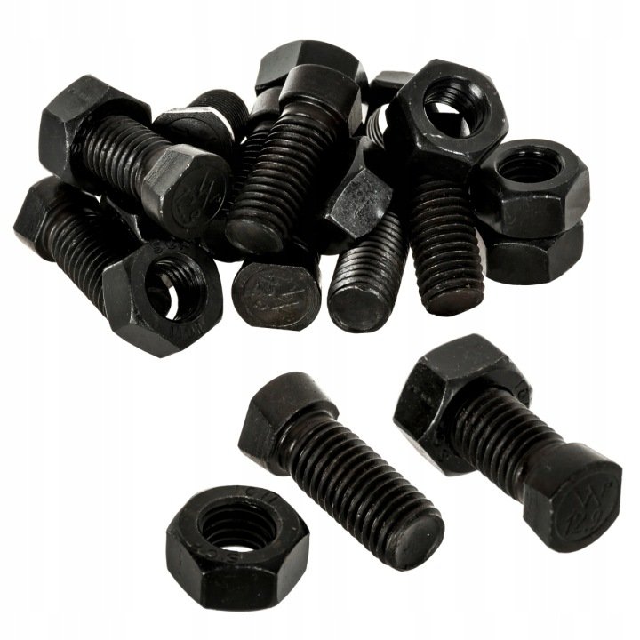 Śruba płużna M12x34mm 12.9 z nakrętką Kverneland Kuhn Overum Waryński 10szt