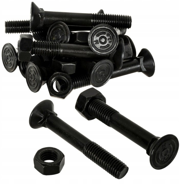 Śruba płużna M12x80 DIN 608 12.9 z nakrętką 10szt.