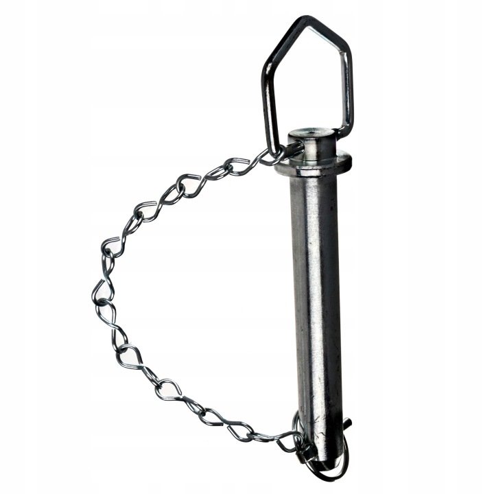 Sworzeń bolec łącznika górnego - prosty z uchwytem i zawleczką 25x162mm