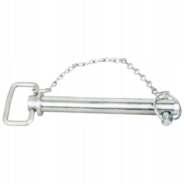 Sworzeń zaczepu z zawleczką i łańcuchem 25x189x227mm Teger