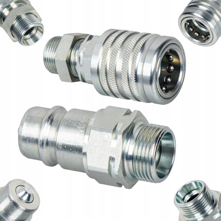 Szybkozłącze Euro gniazdo long M22x1,5 + wtyczka M22x1,5 zestaw