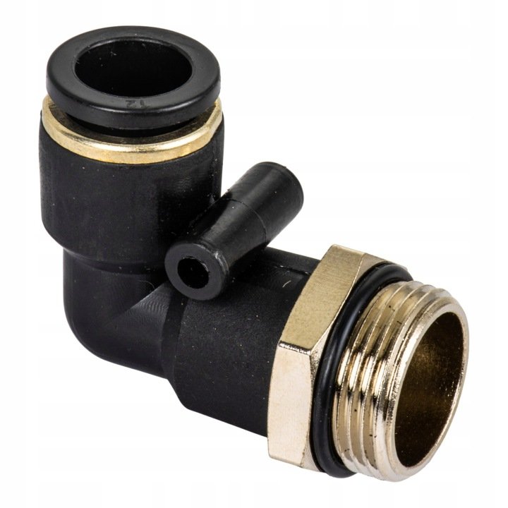 Szybkozłącze Tekalan 12mm M22x1,5mm kolanko plastikowo-metalowe