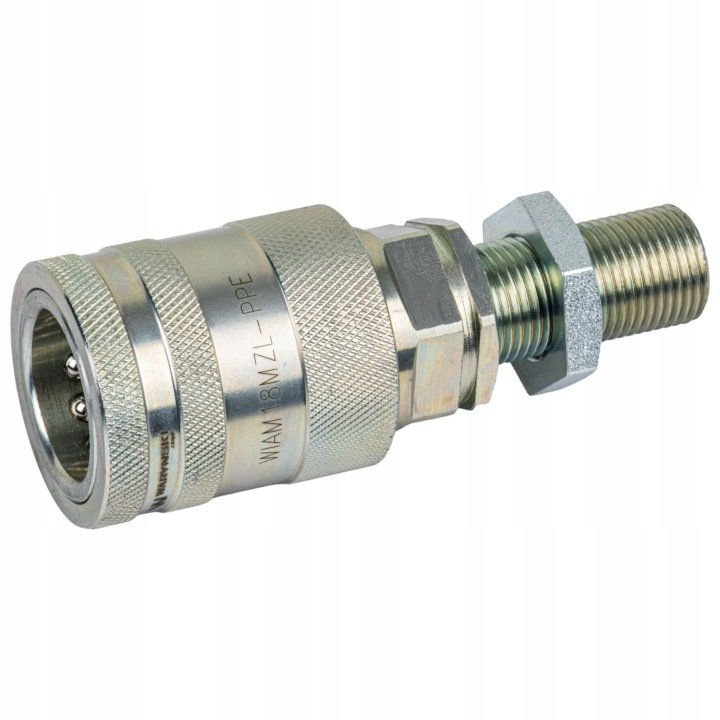 Szybkozłącze hydrauliczne M18x1,5 z eliminatorem ciśnienia long Waryński