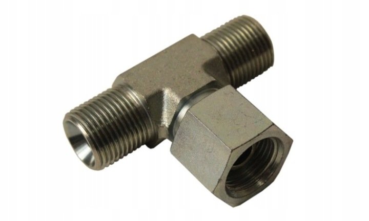 Trójnik hydrauliczny 3/8" BSP z nakrętką
