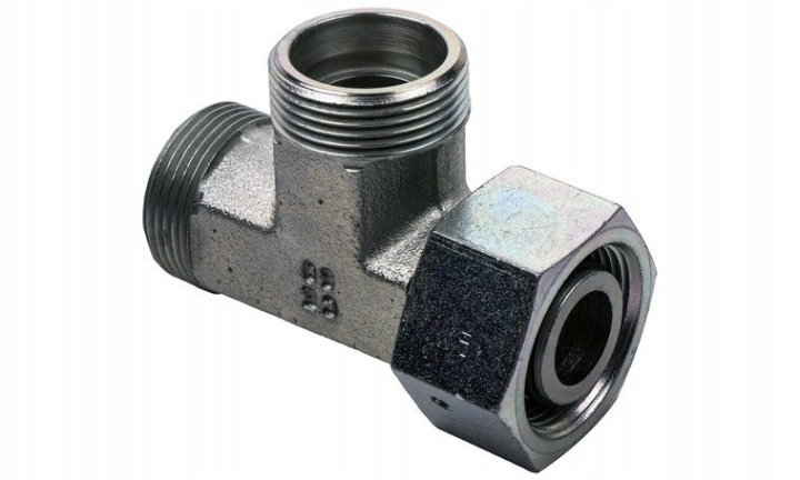Trójnik hydrauliczny złącze M26x1,5 z nakrętką
