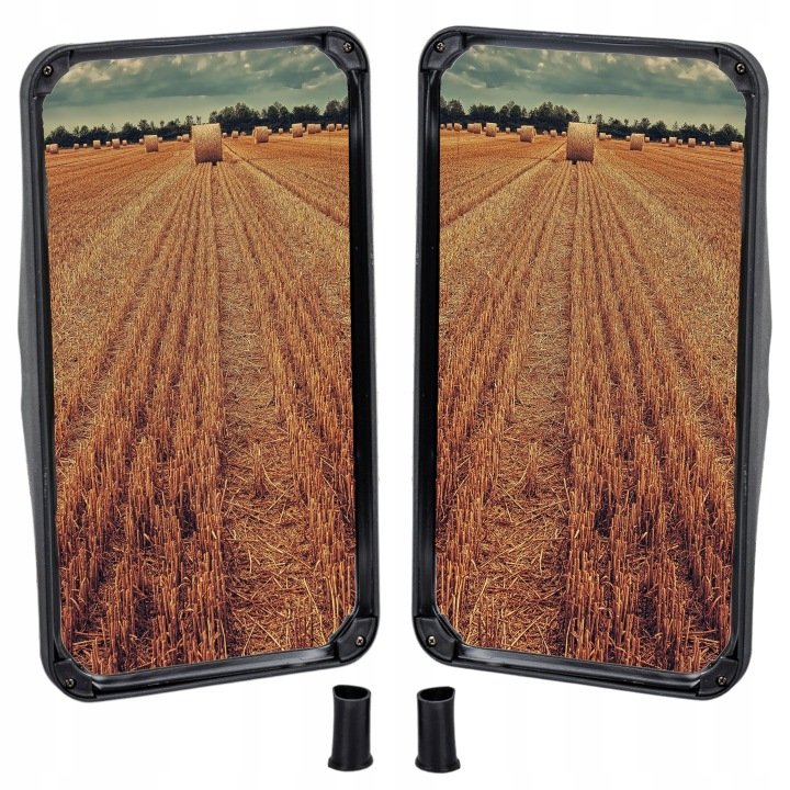 Uniwersalne lusterka do traktora 170x305mm E20 na rurkę fi 15-18mm 2 SZTUKI