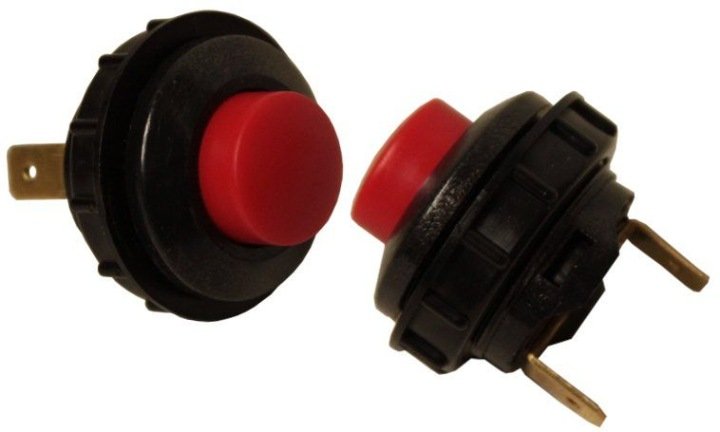 Włącznik przycisk świateł awaryjnych MTZ JUMZ stary typ średnica 26mm 2 pin