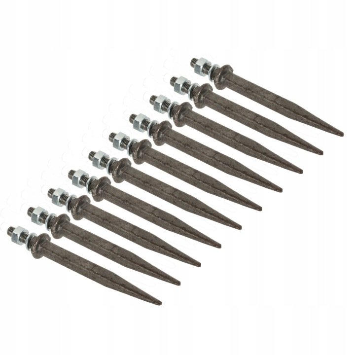 Ząb brony polowej M12 150x14mm prosty z nakrętką i podkładką | 10szt.