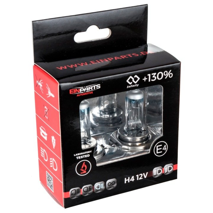 Żarówka halogenowa H4 12V EinParts +130% 2 szt.