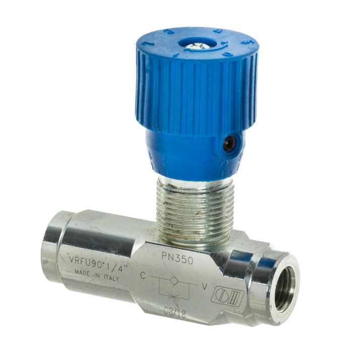 Zawor-dlawiaco-zwrotny-VRFU90-1-4-BSP-15l-m Zawór dławiąco-zwrotny VRFU90° 1/4" BSP 15l/m