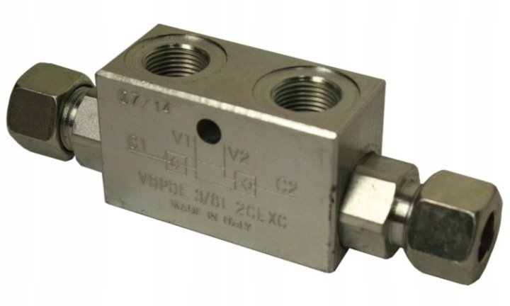 Zawor-zwrotny-sterowany-blizniaczy-gwinty-3-8-cala-M18x1-5-VBPDE Zawór zwrotny sterowany bliźniaczy gwinty 3/8 cala M18x1,5 VBPDE