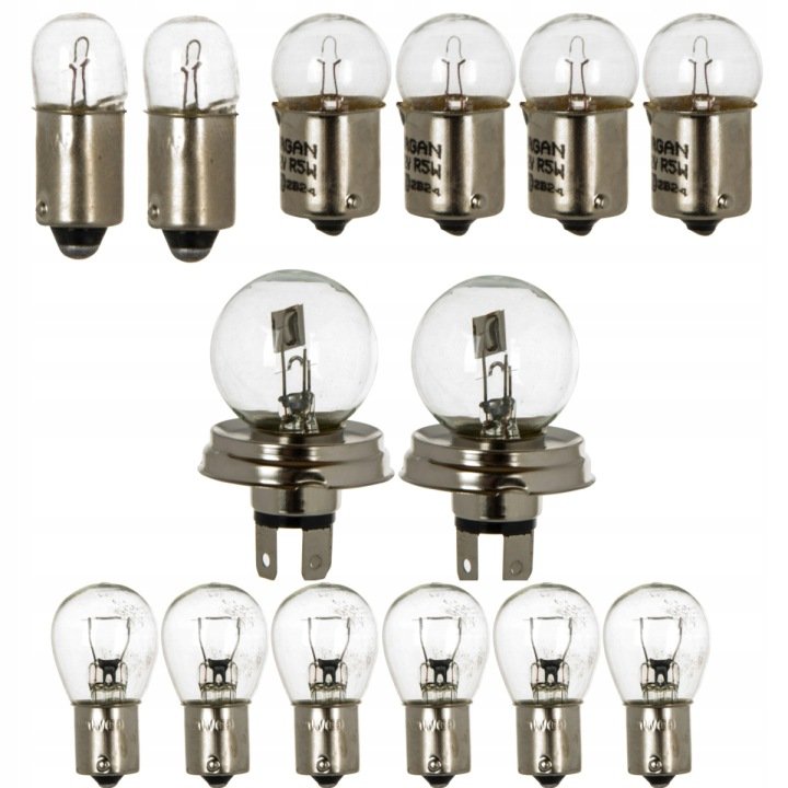 Zestaw żarówek do lamp Ursus C-330 C-360 3P C-385 | R-2 R5W T4W P21W | 12V