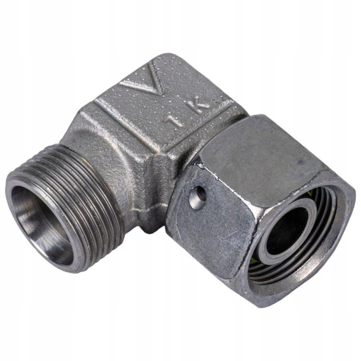 Złącze hydrauliczne M24x1,5 kolankowe 90-stopni z nakrętką Voss