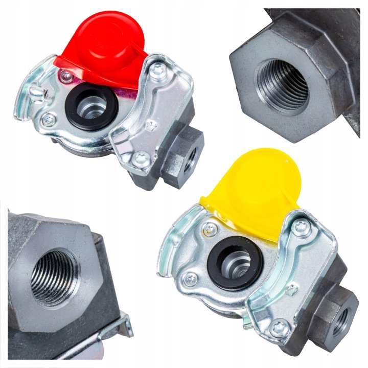 Zlacze-pneumatyczne-hamulcowe-M16x1-5-twarde-zolte-czerwone-2szt-komplet Złącze pneumatyczne hamulcowe M16x1,5 twarde żółte czerwone 2szt komplet