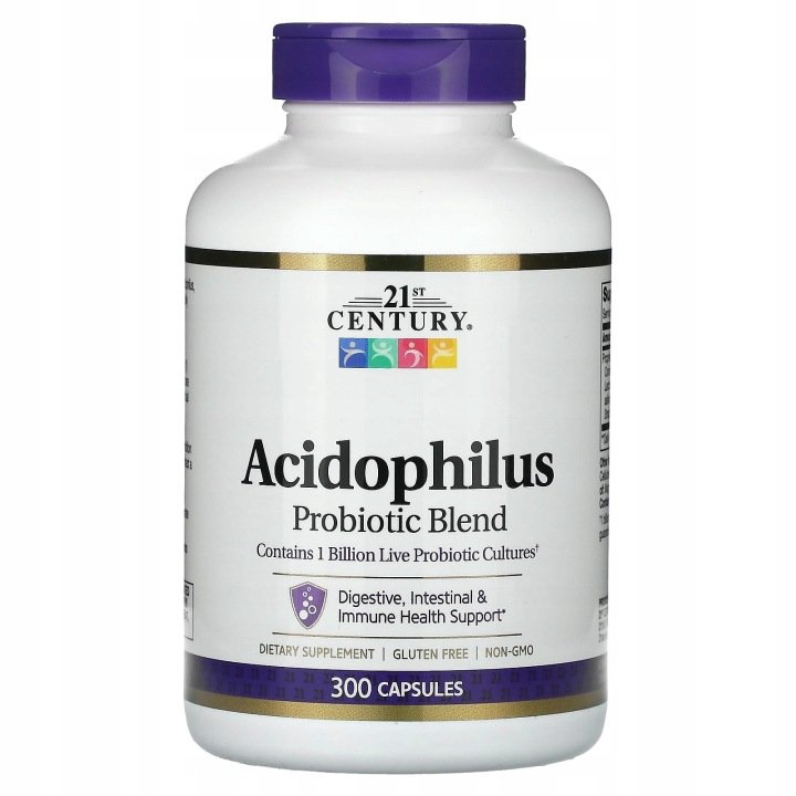 21st Century, Acidophilus, mieszanka probiotyczna, 300 kapsułek