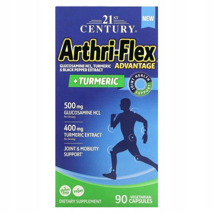 21st-Century-Arthri-Flex-Advantage-Turmeric-90-kapsulek-wegetarianskich 21st Century, Arthri-Flex Advantage + Turmeric, 90 kapsułek wegetariańskich