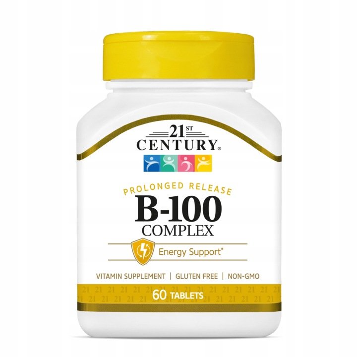 21st Century B-100 Complex Prolonged Release - Witamina B Complex 60 tabs