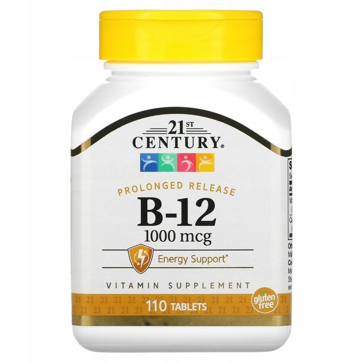 21st-Century-B-12-o-przedluzonym-uwalnianiu-1000-g-110-tabletek 21st Century, B-12, o przedłużonym uwalnianiu, 1000 µg, 110 tabletek