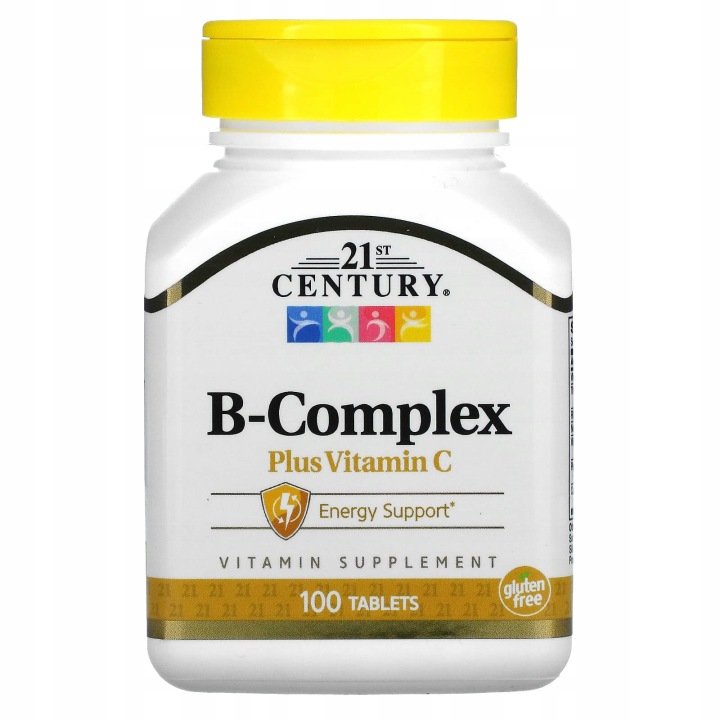 21st-Century-B-Complex-plus-witamina-C-100-tabletek 21st Century, B-Complex plus witamina C, 100 tabletek