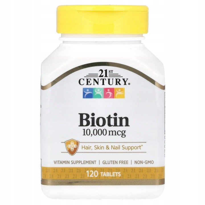 21st-Century-Biotyna-10-000-g-120-tabletek 21st Century, Biotyna, 10 000 μg, 120 tabletek