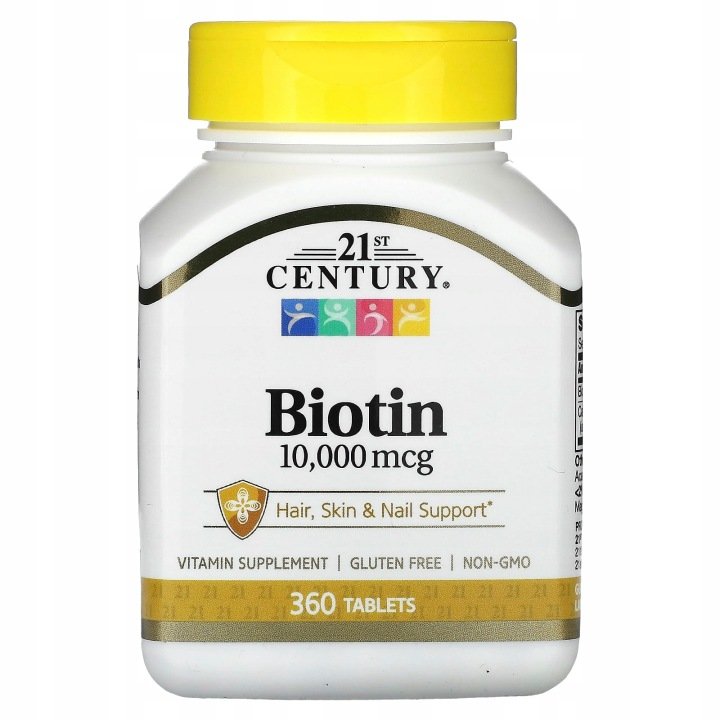 21st-Century-Biotyna-10-000-g-360-tabletek 21st Century, Biotyna, 10 000 µg, 360 tabletek