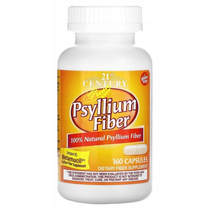 21st-Century-Blonnik-psyllium-160-kapsulek 21st Century, Błonnik psyllium, 160 kapsułek