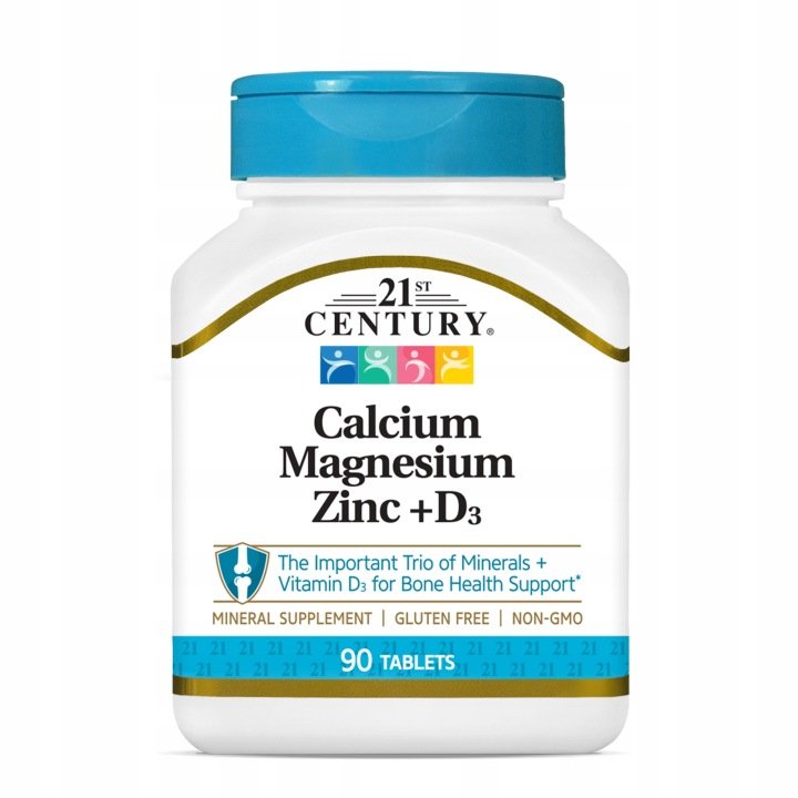 21st Century Calcium Magnesium Zinc + D3 - Wapń, Magnez, Cynk + D3 90 table