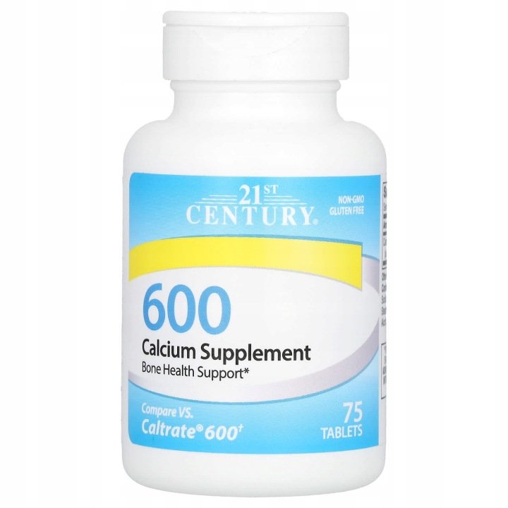 21st-Century-Calcium-Supplement-600-75-tabletek-600-mg-na-tabletke 21st Century, Calcium Supplement 600, 75 tabletek (600 mg na tabletkę)