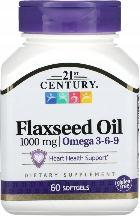21st Century Flaxseed Oil 1000mg - Olej lniany Omega 3 60 sgels