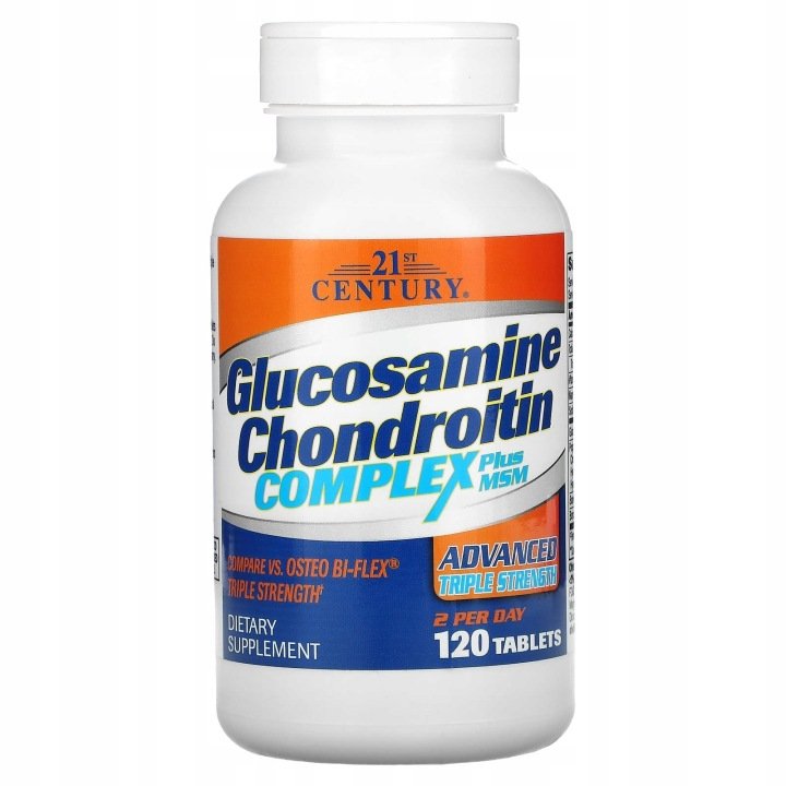 21st Century, Glucosamine Chondroitin Complex Plus MSM, zaawansowana potrój