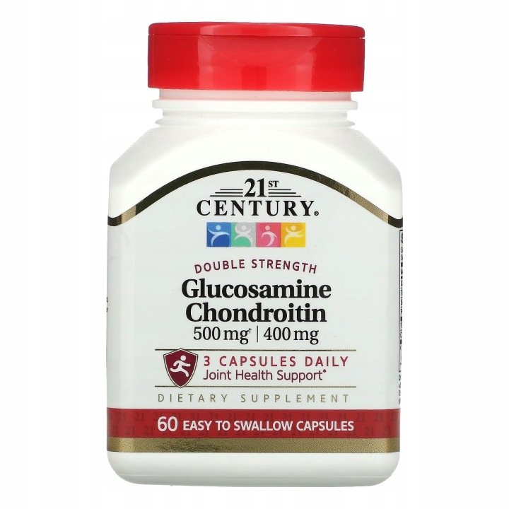 21st Century, Glukozamina/chondroityna, podwójna moc, 1500 mg/1200 mg, 60 k