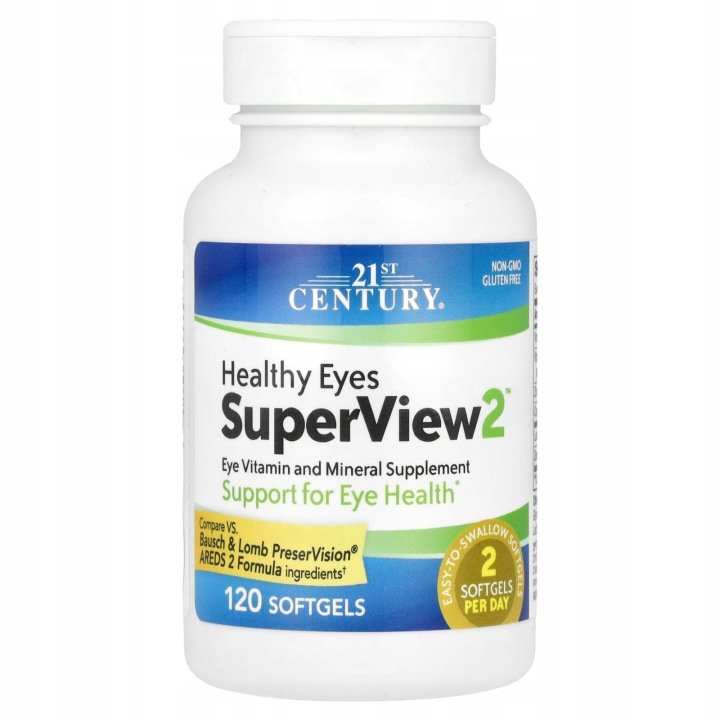 21st Century, Healthy Eyes SuperView2 , 120 miękkich kapsułek