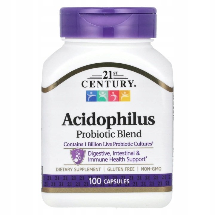 21st Century, Mieszanka probiotyczna Acidophilus, 100 kapsułek