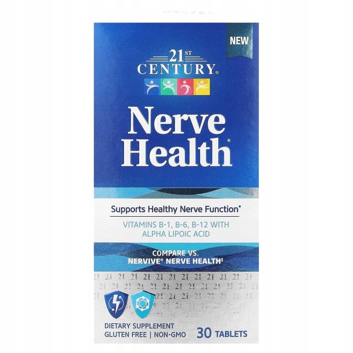 21st Century, Nerve Health, 30 tabletek