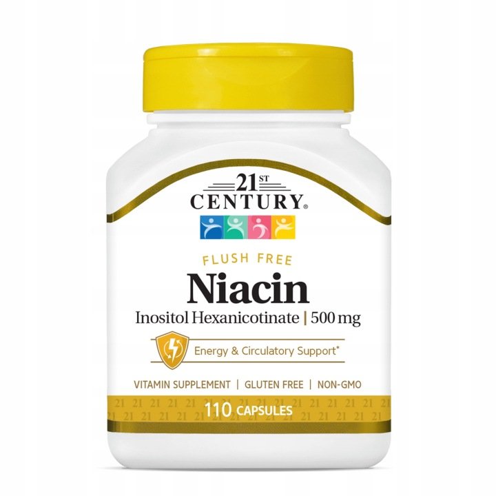 21st Century Niacyna 500 mg bez zaczerwienienia - Niacyna 110 kapsułek
