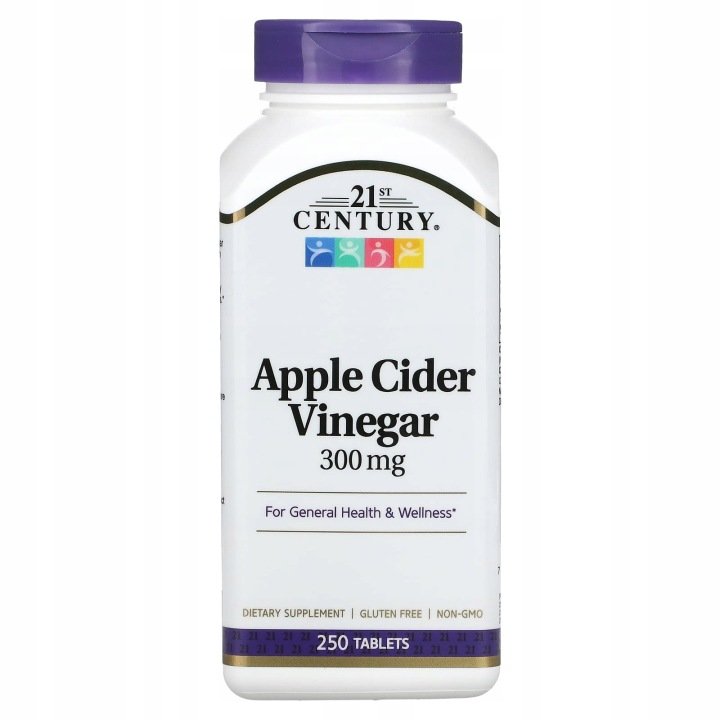 21st Century Ocet jabłkowy Apple Cider Vinegar 300 mg 250 tabletek