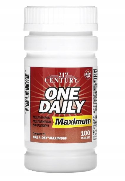 21st Century One Daily Maximum Witaminy Mineraly 100 tabletek