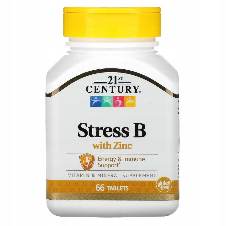 21st-Century-Stress-B-with-cynk-66-tabletek 21st Century, Stress B with cynk, 66 tabletek